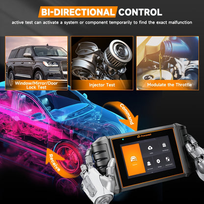 OBD2 Scanner – Autodiagnose Apparaat – Foutcode Lezer – Auto Scanner – Diagnosetool – 4-Systeem Diagnose ABS, Motor, Airbag, Transmissie – 6,2 Inch Kleurenscherm, 7 Onderhoudsfuncties