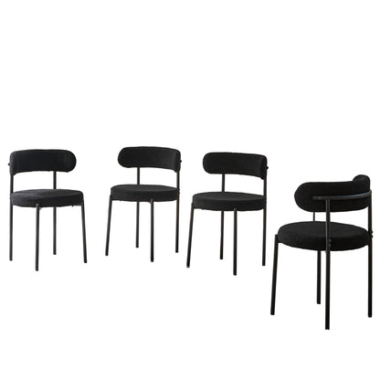 Eetkamerstoelen – Stoelen – Kuipstoelen – Bistrostoelen – Keukenstoelen – Velvet Bekleding – Zwart Metalen Onderstel