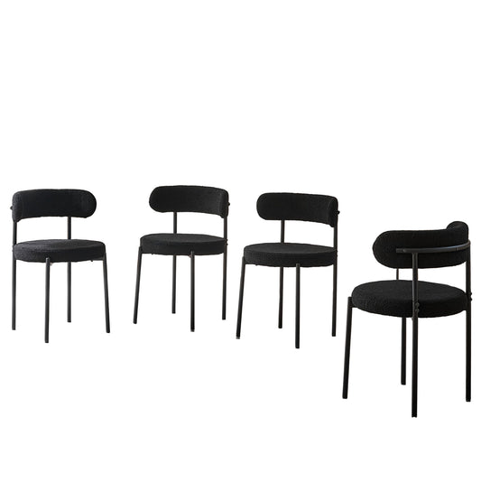 Eetkamerstoelen – Stoelen – Kuipstoelen – Bistrostoelen – Keukenstoelen – Velvet Bekleding – Zwart Metalen Onderstel