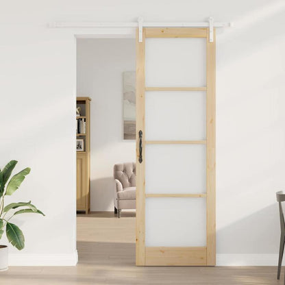 Schuifdeur Grenenhout – Schuifpaneel Deur – Inbouwdeur – Closetdeur – Kamerdeur – Massief Grenenhout – 78x232 cm – Met Metalen Railsysteem – Stil en Ruimtebesparend