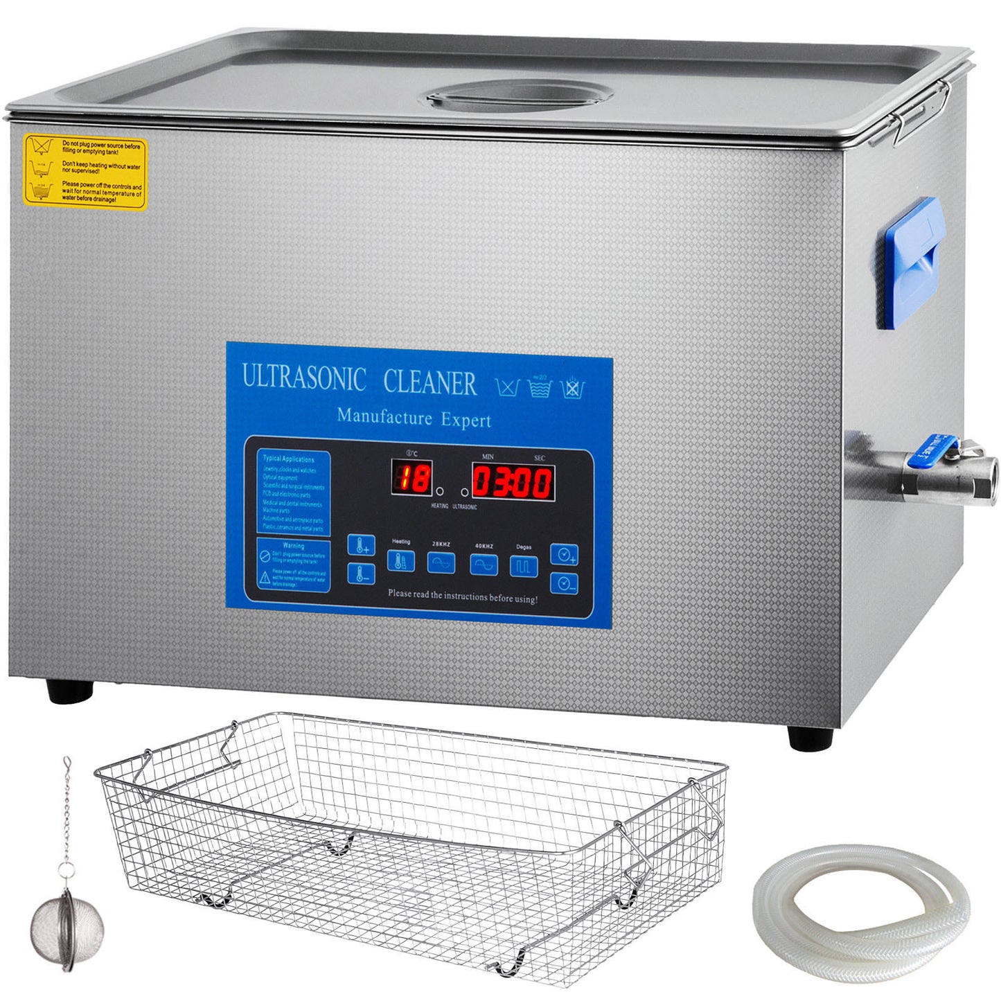 Ultrasoonreiniger – Ultrasoon Wasmachine – Ultrasoonreiniger Met Verwarming – Ultrasoon Reinigingsapparaat – Ultrasoonbad – 22 Liter Capaciteit – Dual Frequency Technologie – Ingebouwde Verwarming 80°C