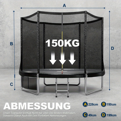 Trampoline – Springkussen – Springplank – Mini Trampoline – Tuintrampoline – 366cm Diameter – TUV Rheinland GS Certificaat – Compleet Veiligheidssysteem