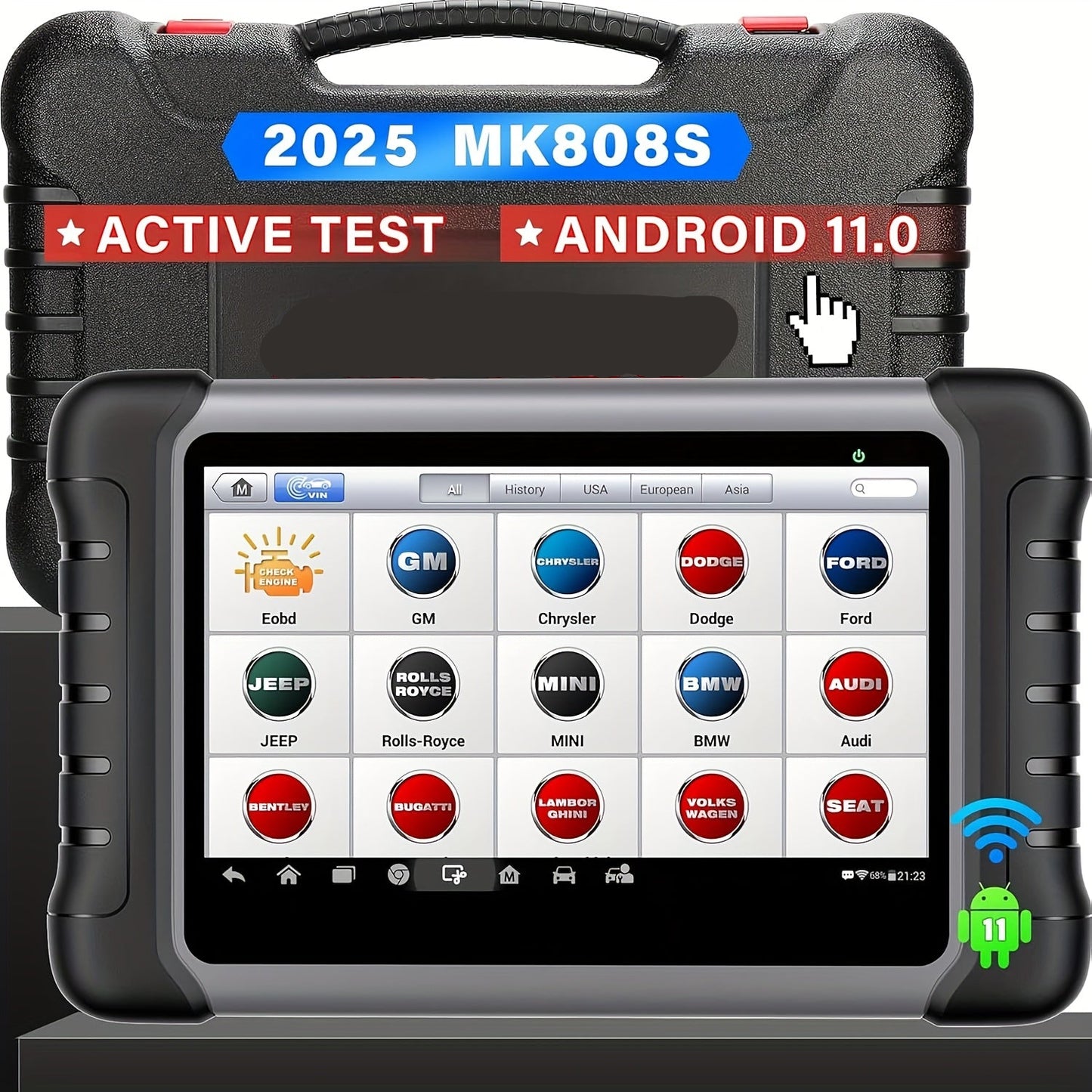 Autodiagnoseapparaat – Autoscanner – Diagnose Tool – Foutcode Lezer – OBD2 Scanner – 28+ Servicefuncties – Bidirectionele Testfunctie – Android 11 Systeem