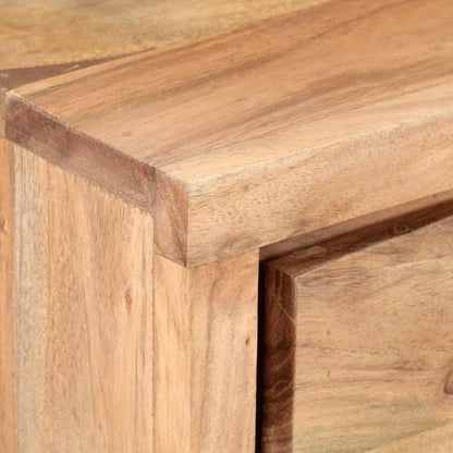 Acaciahouten Wandtafel – Sidetable – Schrijftafel – Dressoir – Wandmeubel – Massief Hout – Zwart Metalen Frame – 99x36x76 cm – Vloerstaand Ontwerp – Unieke Natuurlijke Rand – Bruin