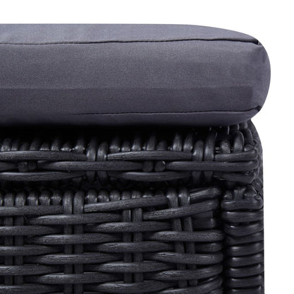 Ligstoel Voor Buiten – Tuinstoel – Relaxstoel – Zonnebed – Balkonstoel – Lichtgewicht PE-Rattan – Afneembaar Wasbaar Kussen