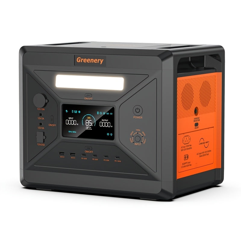 Zonnegenerator – Draagbare Stroomgenerator – Powerstation – Noodstroomvoorziening – Powerbank – 2500W Vermogen – 2304Wh LiFePO4 Batterij