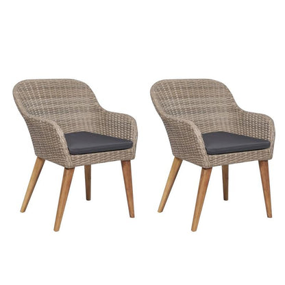 Buitenstoelen – Tuinstoelen – Terrasstoelen – Balkonstoelen – Gevlochten Resin – Weerbestendig – Metalen Frame