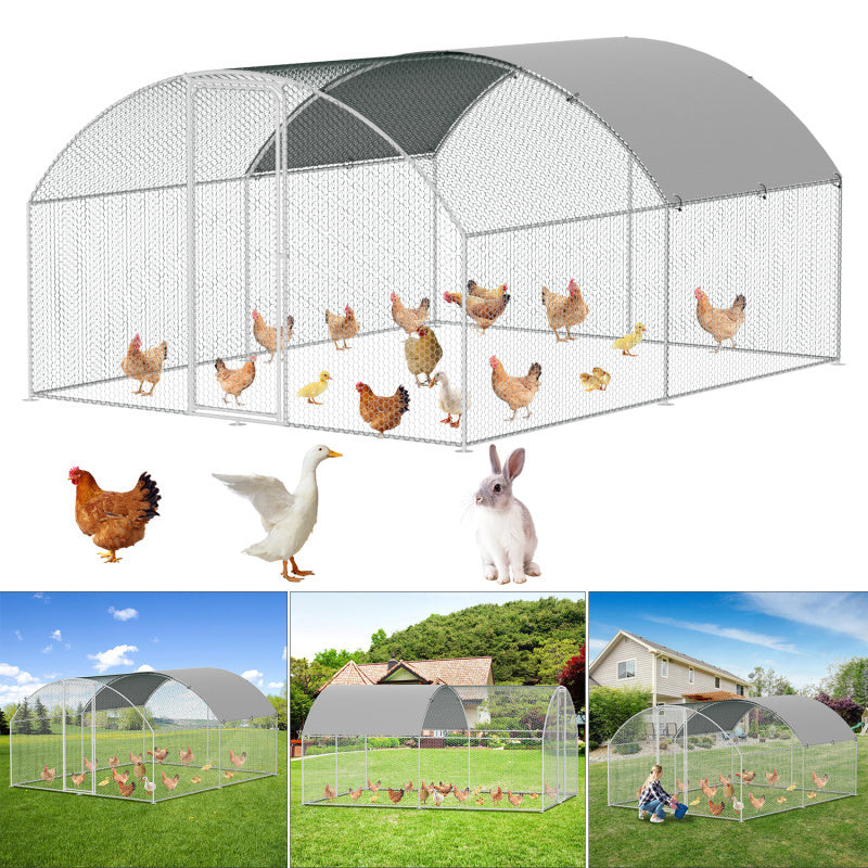 Tuinhuis – Motorfiets Schuur – Fietsenhok – Buitenshuis Opslag – Tijdelijke Opslagschuur – 241x244x217 cm – Waterdicht en UV-bestendig – Gegalvaniseerd Stalen Frame