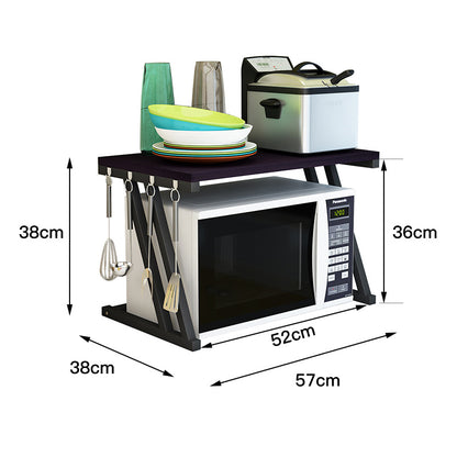 Z-Vormig Opbergrek – Printerhouder – Magnetronrek – Keukenplank – Bureau Organizer – Ruimtebesparend Design – Stevig Duurzaam Materiaal – 57x38x38 CM – Zwart