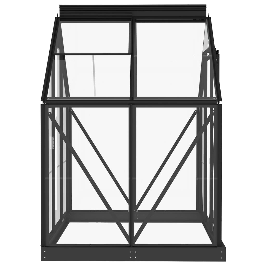 Kweekkas – Tuinkas – Broeikas – Serre – Kas – Aluminium & Stalen Frame – UV-bestendig Thermisch Glas – 155x103x191 cm