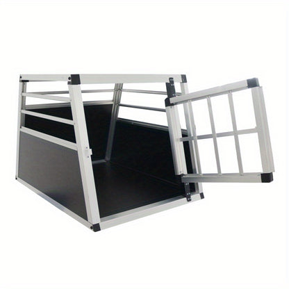 Aluminium Hondenbench – Hondenkooi – Transportkooi – Reisbench – Autobox – 54x69x50 cm – Lichtgewicht & Stevig Aluminium – Compact en Veilig