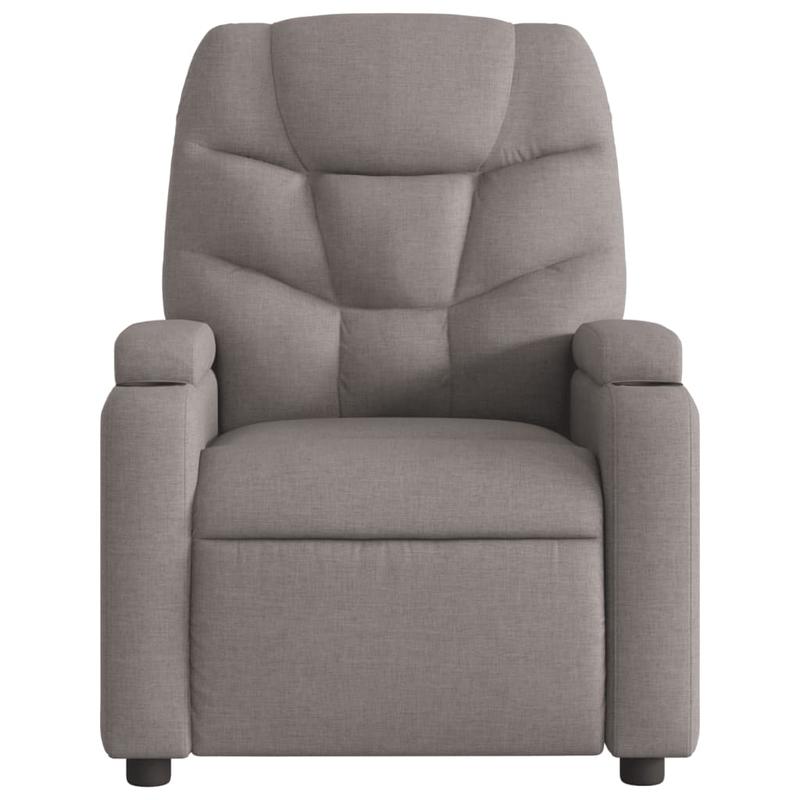 Loungefauteuil – Loungestoel – Relaxstoel – Fauteuil – Accentstoel – Verstelbare Armleuningen – Lichtgewicht Stof Taupe
