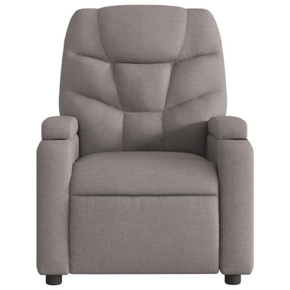 Loungefauteuil – Loungestoel – Relaxstoel – Fauteuil – Accentstoel – Verstelbare Armleuningen – Lichtgewicht Stof Taupe