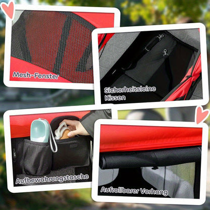 Hondenbuggy – Huisdierenwagen – Wandelwagen – Dierenbuggy – Opvouwbare Buggy – Geschikt tot 30 kg – Lichtgewicht Ademend Mesh