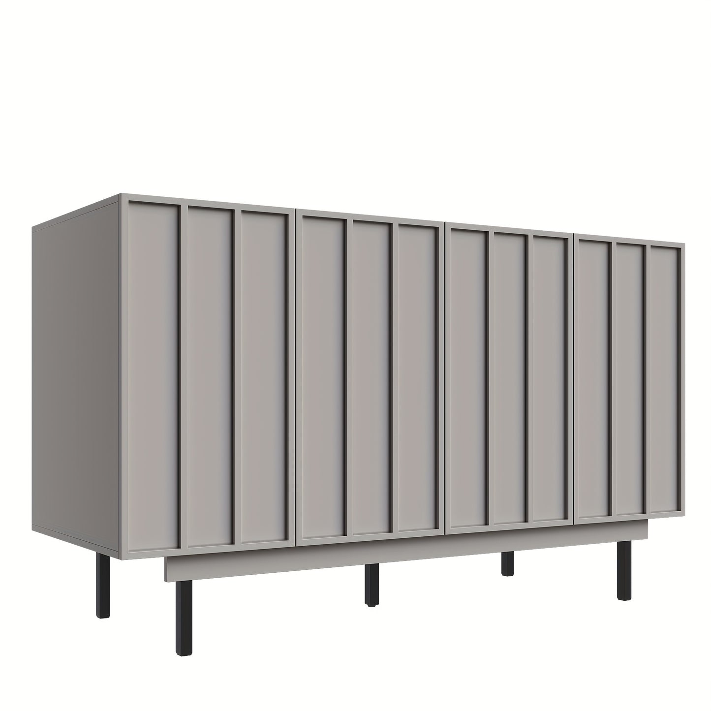 Dressoir – Kasten – Opbergkast – Buffetkast – Sideboard – Vrijstaand Grijs – Compact 140x38,5x82,5 cm – Onderhoudsvriendelijk Materialen