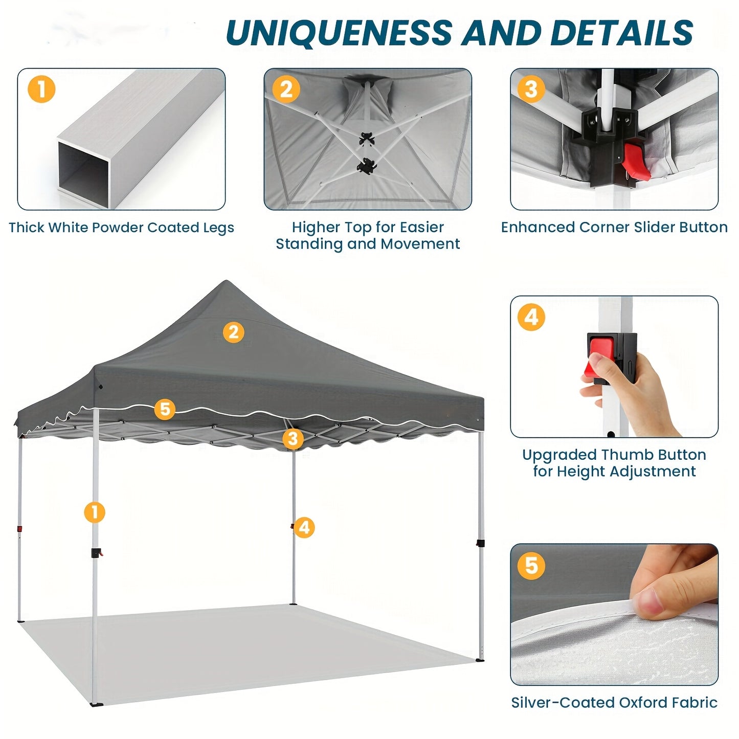 Pop Up Tent – Partytent – Vouwtent – Paviljoen – Voortent – 3,05x6,1 Meter – Verwijderbare Zijkanten