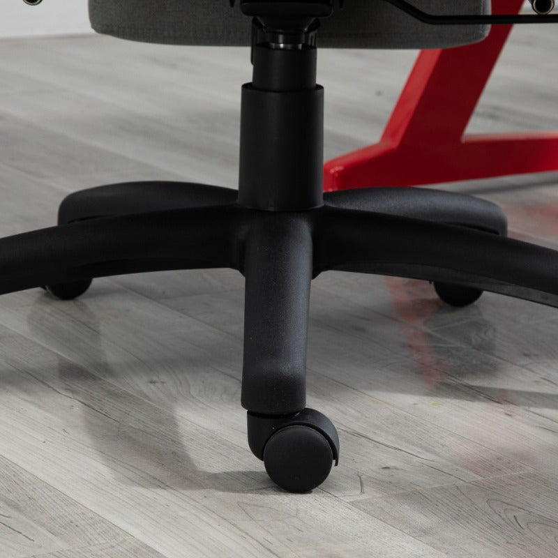 Ergonomische Bureaustoel – Bureaustoel – Kantoorstoel – Werkstoel – Thuiswerkstoel – Verstelbare Armleuningen – Draaifunctie 360° – Hoog Rugontwerp – Stevig Metalen Frame – Grijs