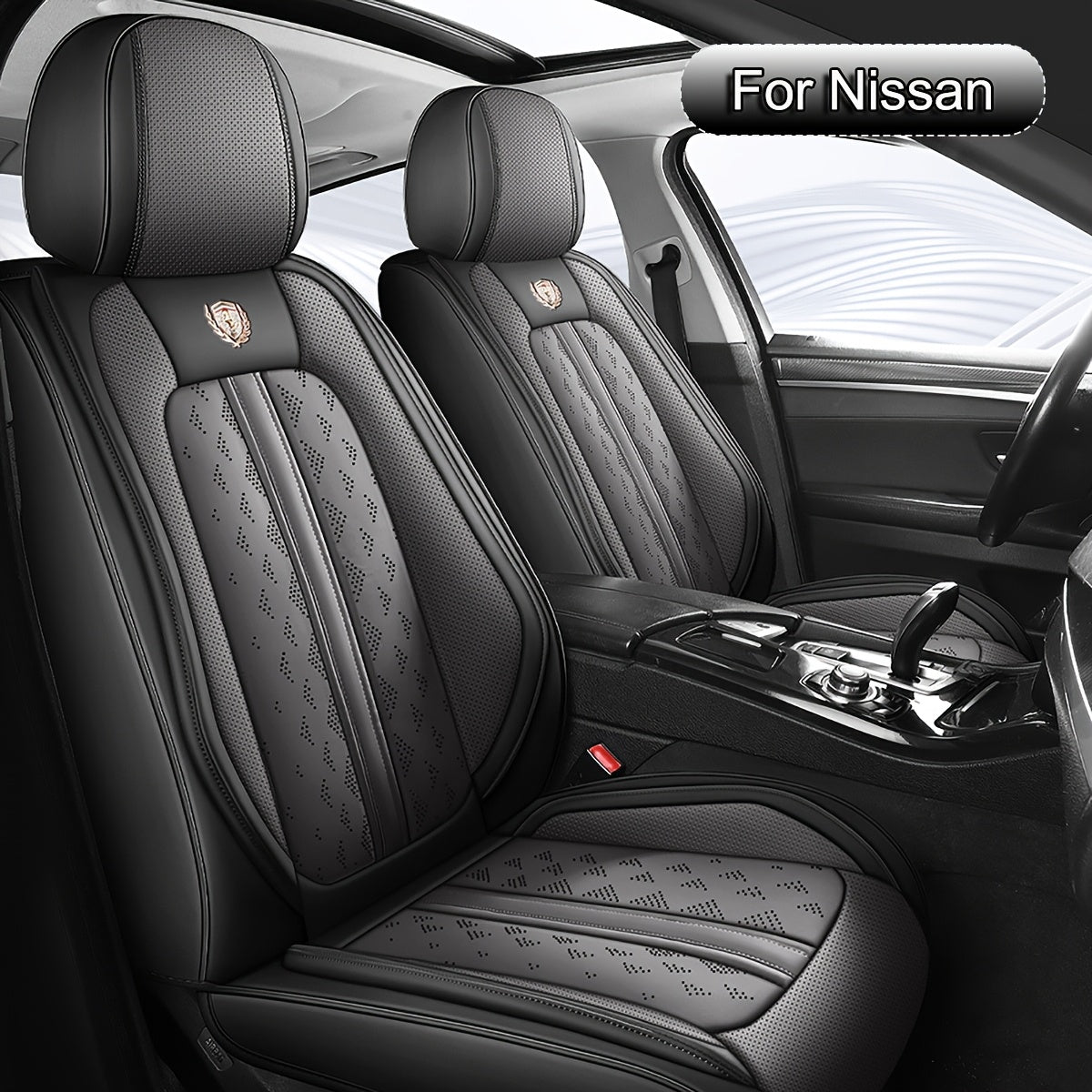 Car Seat Covers Full Set, Fit For Nissan Qashqai, Micra, Note, X-Trail, Leaf, Almera, Universal NAPPA Leather Car Seat Protectors, Adjustable Vehicle Seat Covers With Easy Installation For All Seasons