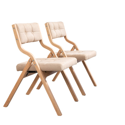 Houten Klapstoelen – Opvouwbare Stoelen – Klapstoelen Met Kussen – Event Stoelen – Bureaustoelen – Khaki Kleur – Ergonomisch Zitcomfort – Duurzaam Hardhouten Frame