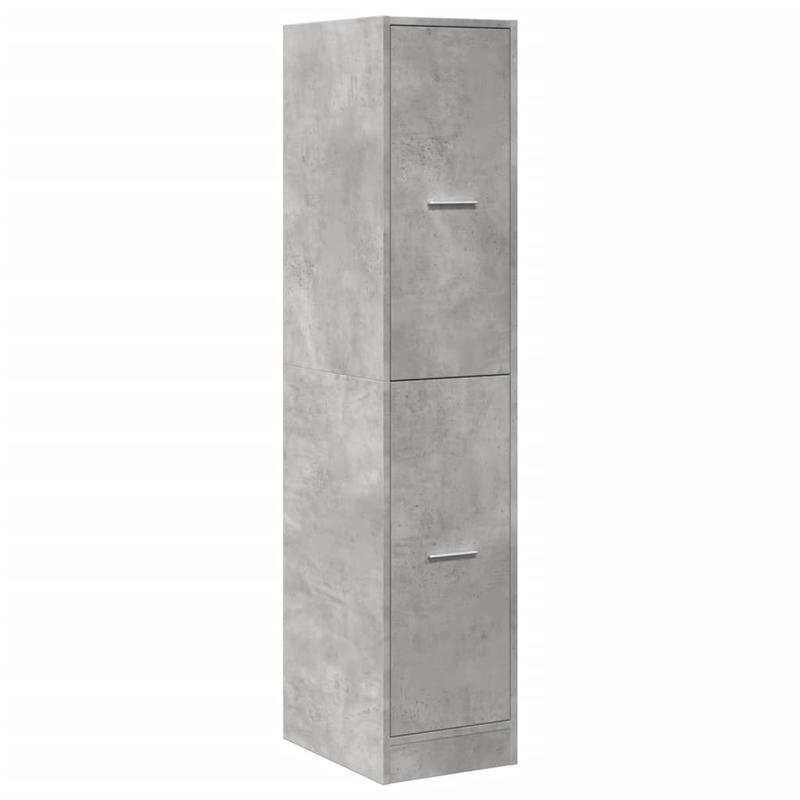 Badkamerkast – Medicijnkastje – Spiegelkast – Opbergkast – Kolomkast – Modern Grijs – 30x41x144 cm – Hout & MDF – Ruimtebesparend – Eenvoudige Montage