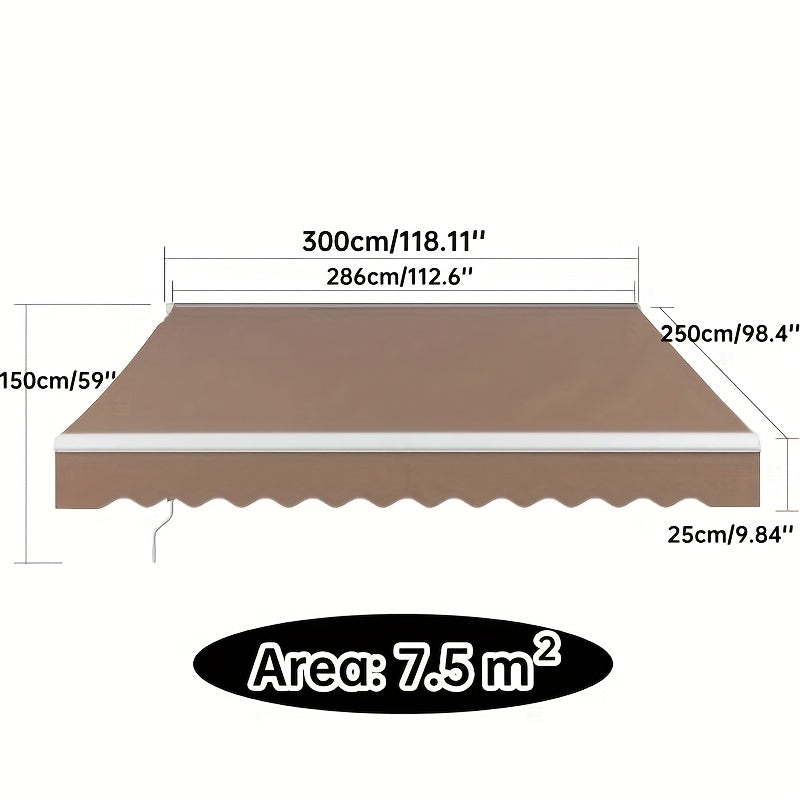 Zonnescherm – Zonwering – Zonnesail – Terraszonwering – Buitenluifel – Verstelbaar & Inklapbaar – UV Bescherming & Aluminium Frame – 250x200cm/300x250cm