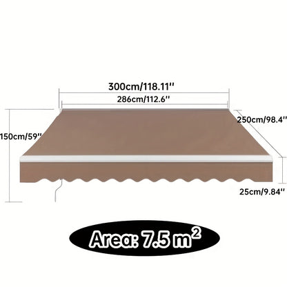 Zonnescherm – Zonwering – Zonnesail – Terraszonwering – Buitenluifel – Verstelbaar & Inklapbaar – UV Bescherming & Aluminium Frame – 250x200cm/300x250cm