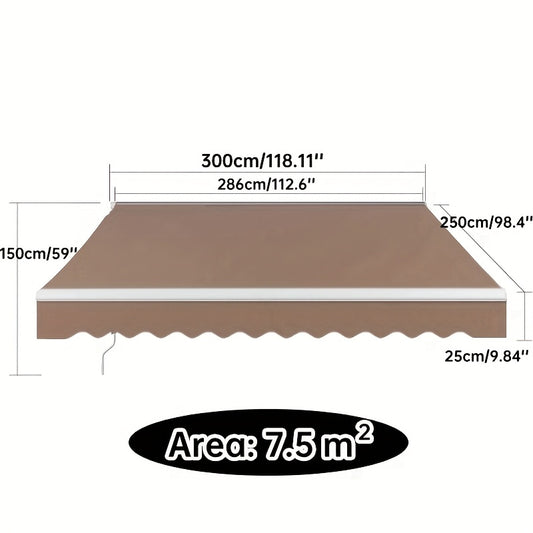 Zonnescherm – Zonwering – Zonnesail – Terraszonwering – Buitenluifel – Verstelbaar & Inklapbaar – UV Bescherming & Aluminium Frame – 250x200cm/300x250cm