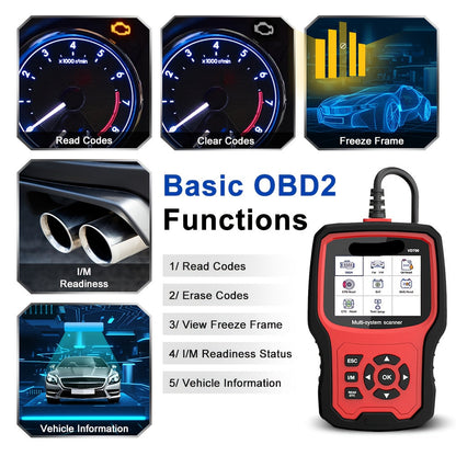 OBD2 Scanner – Auto Diagnosetool – Code Reader – Autoscanner – Foutcode Uitlezer – Bidirectionele Functie – 6,2 Inch Kleurenscherm – 7+ Resetfuncties