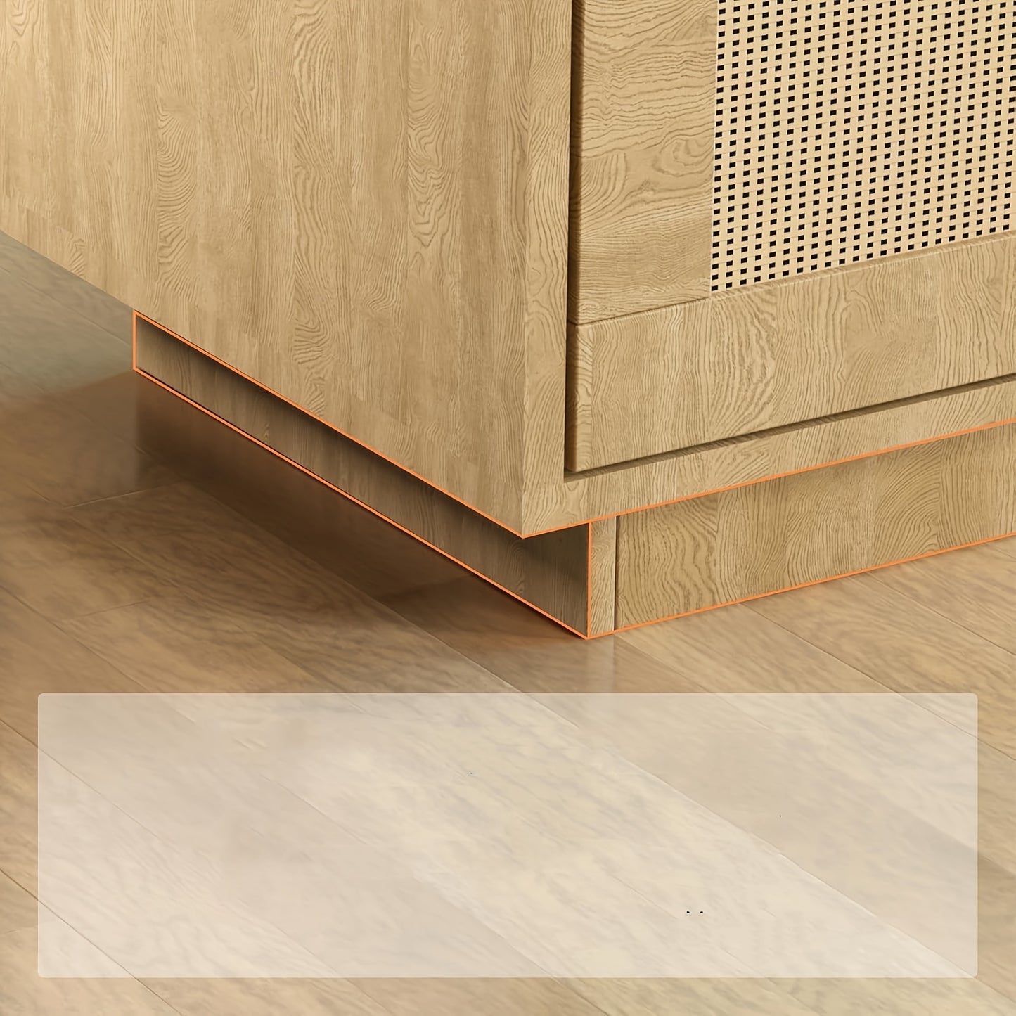 Boekenkast – Boekplank – Opbergkast – Vakkenkast – Boho Kast – 5-laags met Rieten Deuren – Natuurlijke Houtlook – Stevig Vloerstaand Ontwerp