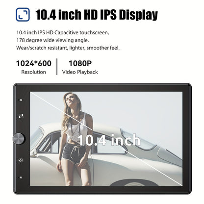 Autoradio – Auto Stereo – Multimedia Speler – Auto Radio – In-Car Entertainment – 10,4 Inch Draaibaar IPS Touchscreen – Ingebouwde Dashcam & Externe Microfoon