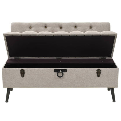 Opbergbank – Zitbank – Schoenenbank – Opbergmeubel – Houten Bank – Kunstleren Bekleding – Ruime Opbergruimte – Met Rugleuning – Zwart