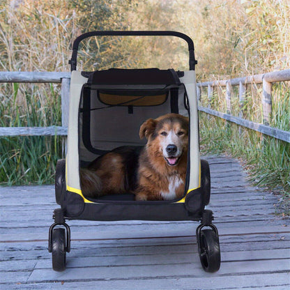 Hondenbench – Hondenkooi – Hondenhok – Dierenbench – Hondenbench Middelgroot – Stevig IJzeren Frame – Oxford Stof Bekleding 112x100x74 cm