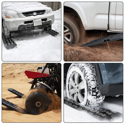 Zandplaten Set – Tractieplaten – Grip Matten – Rijplaten – Offroad Hulp – 3-delig Zonder Stand – Hoge Draagkracht Tot 10 Ton – Duurzaam Versterkt Nylon