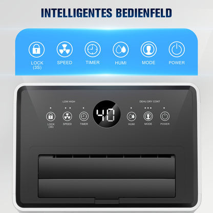 Luchtontvochtiger – Vochtvreter – Dehumidifier – Ontvochtiger – Vochtregelaar – 25L per dag capaciteit – Stil en Compact Design