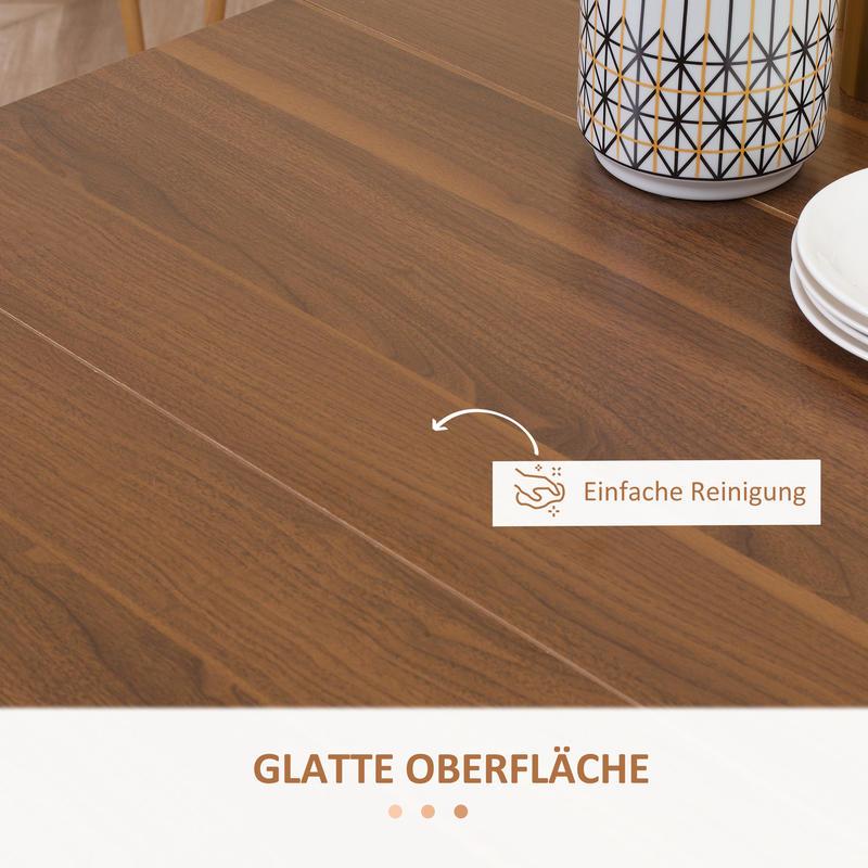 Inklapbare Eettafel – Opklapbare Tafel – Uitschuifbare Eettafel – Ruimtebesparende Tafel – Landelijke Eettafel – Hardhouten Frame – Ingebouwd Opbergrek – 180x85x75 cm – Snelle Montage