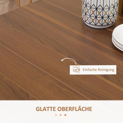 Inklapbare Eettafel – Opklapbare Tafel – Uitschuifbare Eettafel – Ruimtebesparende Tafel – Landelijke Eettafel – Hardhouten Frame – Ingebouwd Opbergrek – 180x85x75 cm – Snelle Montage