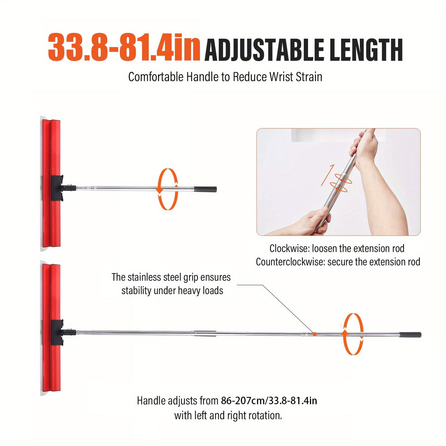 Plamuurmesset – Plamuurmessen – Plamuurspatels – Voegspatels – Afstrijkmessen – Roestvrij Staal – Uittrekbare Aluminium Steel 86-270 cm