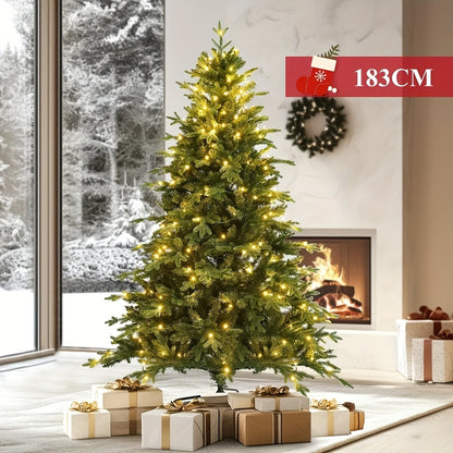 Kunstkerstboom – Nepkerstboom – Sierboom – Kerstboom 183 cm Groen – 950 PE PVC Takken – Inklapbare Metalen Standaard