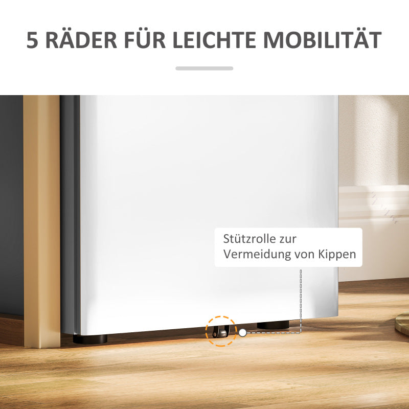 rollcontainer – mobiele ladekast – kantoorkast – archiefkast – ladeblok – afsluitbaar slot – stevig koudgewalst staal – 39x48x59 cm – grijs