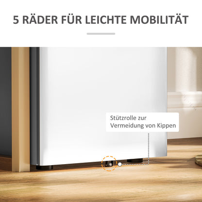 rollcontainer – mobiele ladekast – kantoorkast – archiefkast – ladeblok – afsluitbaar slot – stevig koudgewalst staal – 39x48x59 cm – grijs
