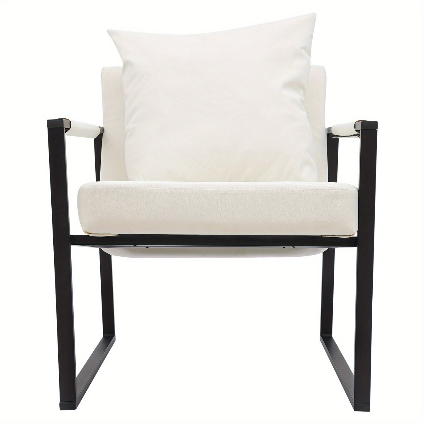 TOOL1SHOOO Modern 58.93x65.02x80.01 cm Armchair - Sponge-Filled Ergonomic Design, Sturdy Iron Frame, Easy Assembly Indoor/Outdoor Lounge Chair for Living Room, Office, Bedroom, Guest Room & Dining Room, Indoor Outdoor Chair,