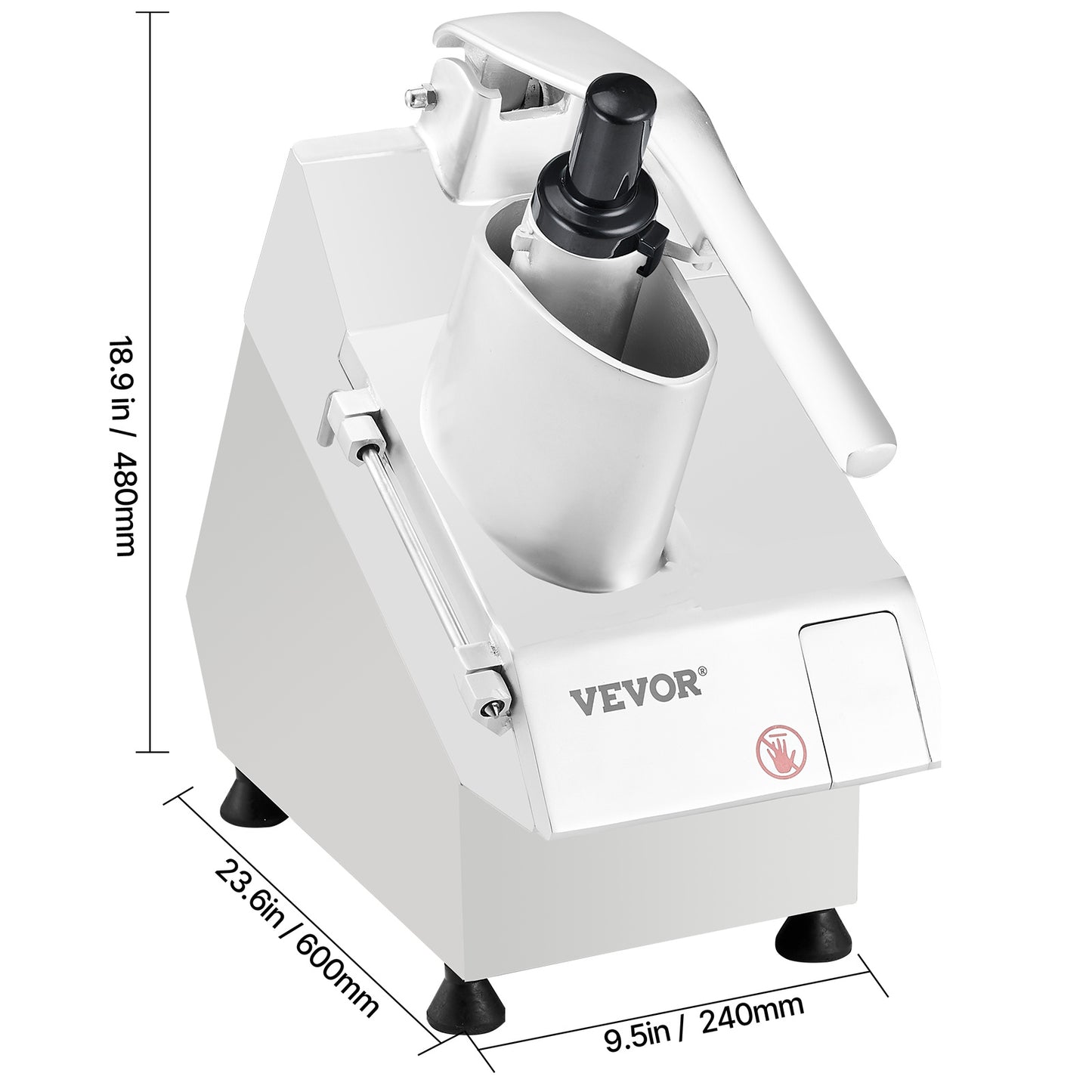 Foodprocessor – Keukenmachine – Groentesnijder – Hakmolen – Blender – 6 Roestvrijstalen Messen – 550W Motor – Dubbele Invoeropening – Voedselveilig