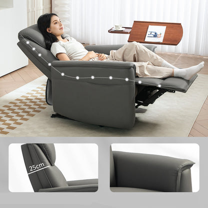 Relaxfauteuil – Relaxstoel – Fauteuil – Tv-stoel – Ligstoel – Verstelbare Rugleuning tot 150° – Pocketvering Zitting – Lichtgrijs Microfiber