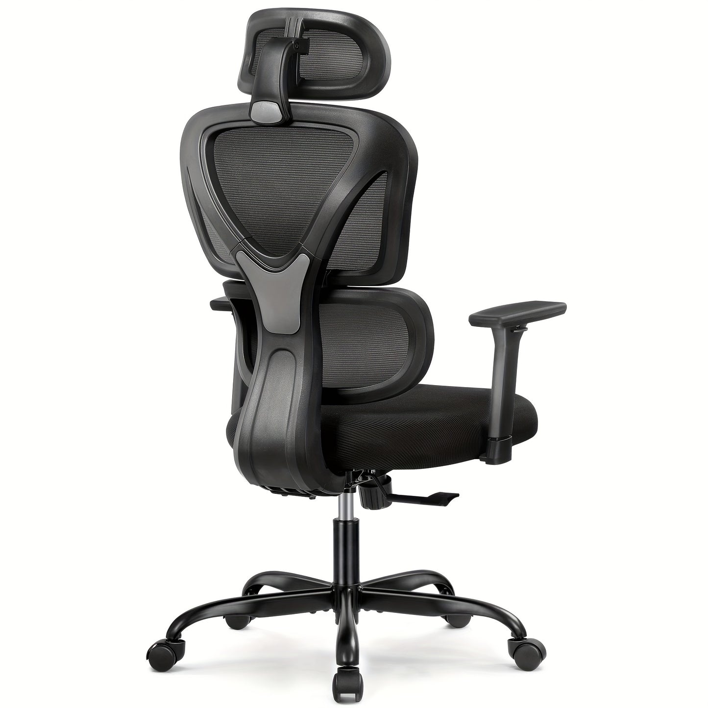 Ergonomische Bureaustoel – Bureaustoel – Kantoorstoel – Computestoel – Gamestoel – Verstelbare Hoofdsteun – Lendensteun – Memory Foam – Draagvermogen 150 kg