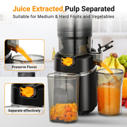 Slowjuicer – Slow Juicer – Sapcentrifuge – Juicer – Verse Sappen – 1,8 Liter Inhoud – 250 Watt Motor - Grijs