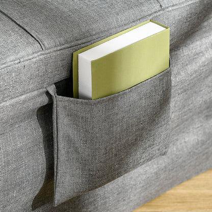 Opvouwbed – Vouwbed – Opklapbed – Logeerbed – Eenpersoonsbed – 8 cm Matras – 5-standen Verstelbare Rugleuning – Stabiel Stalen Frame – Grijs – 188x75x38 cm