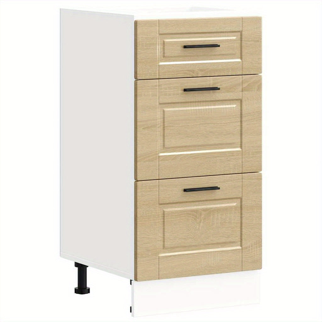Kitchen base cabinet Porto Sonoma oak wood material Side Cabinet Organizer Storage Cabinet Storage Box for Bedroom, Living Room, Bathroom, Home Furniture