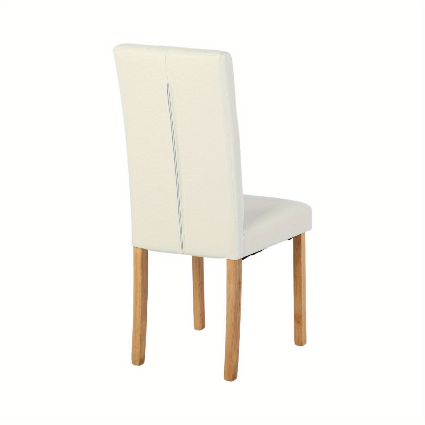 Eetkamerstoelen – Stoelen – Kuipstoelen – Meubels – Stoelonderdelen – Wit Kunstleer – Hardhouten Onderstel – Comfortabele Foamvulling