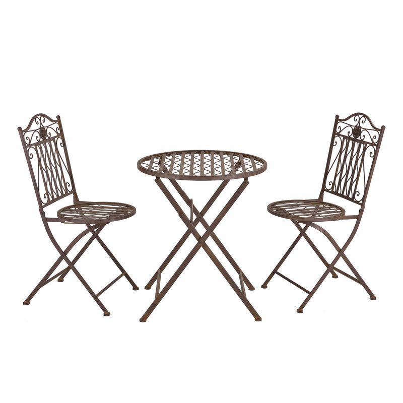 Bistro Set Biella 3pcs Foldable Metal