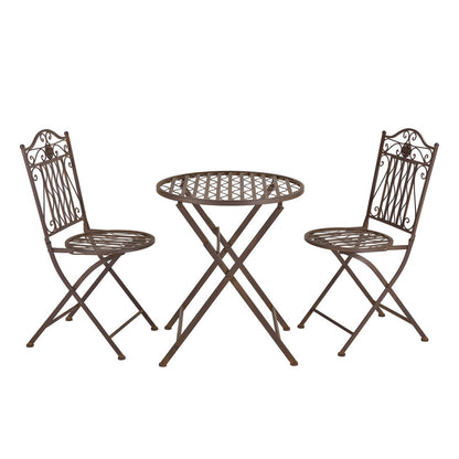 Bistro Set Biella 3pcs Foldable Metal